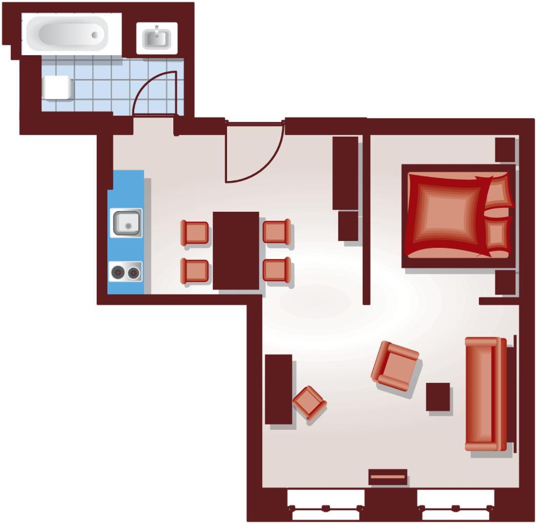 Apartmenthotel Quartier M Leipzig Oda fotoğraf